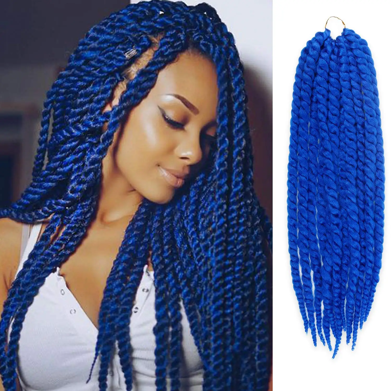 Synthetic Mambo twist crochet braids jumbo hair African wig thick twist crochet braids Jumbo Hair Havana hair hava
