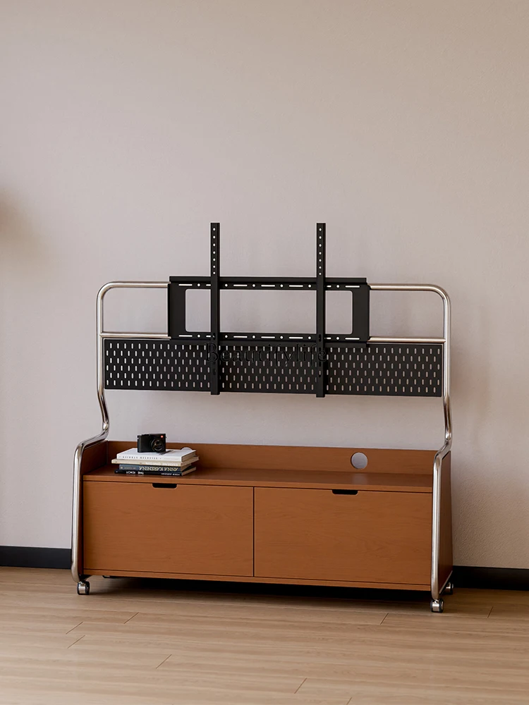 

Movable TV Bracket Nordic Mid-Ancient Display Stand Floor TV Cabinet