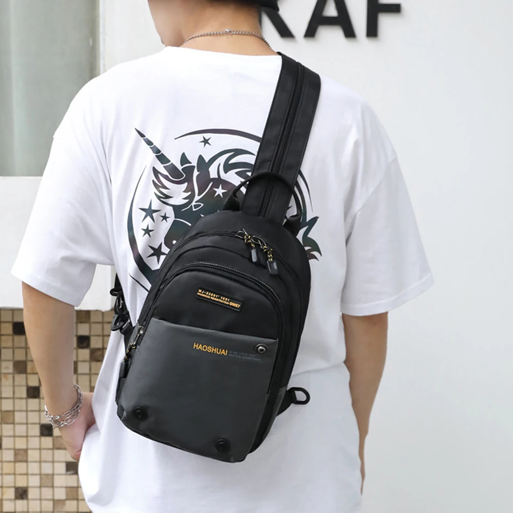 Men Travel Backpack Anti-Theft Backpacks Nylon Messenger Crossbody Bag Small Chest Pack Outdoor Sport Hiking Mountaineering Bag