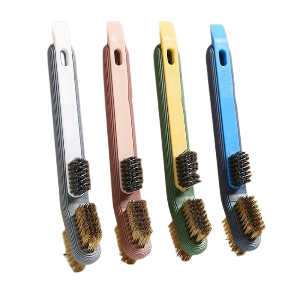 

3inch1 Mini Double-end Wire Polishing Brush Metal Nylon Wire Cleaning Rust Brush Auto Gas Stove Accessories Pipe Cleaning Tool