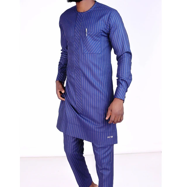 Dayo Long Sleeve Striped Kaftan Outfit