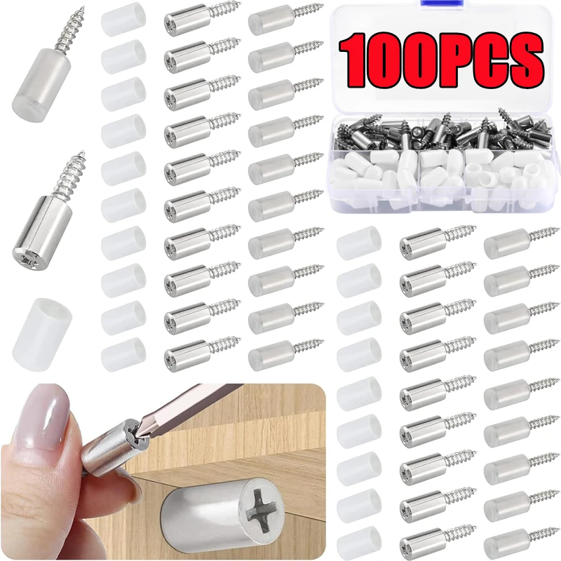 100-10PCS Cross Self-tapping Screw with Rubber Sleeve Laminate Support Home Wardrobe Cabinet Glass Hard Nonslip Partition Nails 100-10PCS Cross Self-tapping Screw with Rubber Sleeve Laminate Support Home Wardrobe Cabinet Glass Hard Nonslip Partition Nails