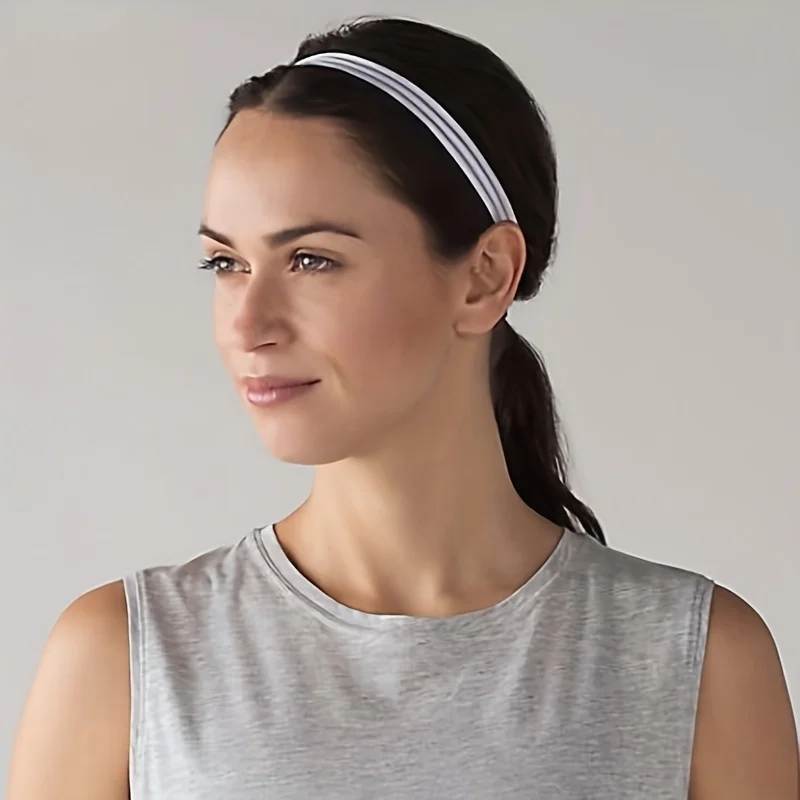 Fitness Anti Sweat Silicone Hair Band Guide Sweat Breathable Basketball Sports Hair Band Running Yoga Non slip Headband sports headbands