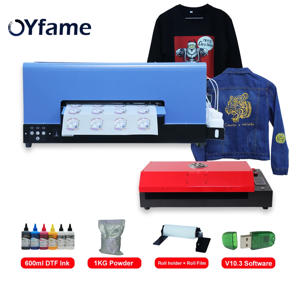 

OYfame 2022 A3 DTF Printer heat press Trasnfer Film Printer A3 With L805 Printer head For cap jeans t shirt printing machine A3