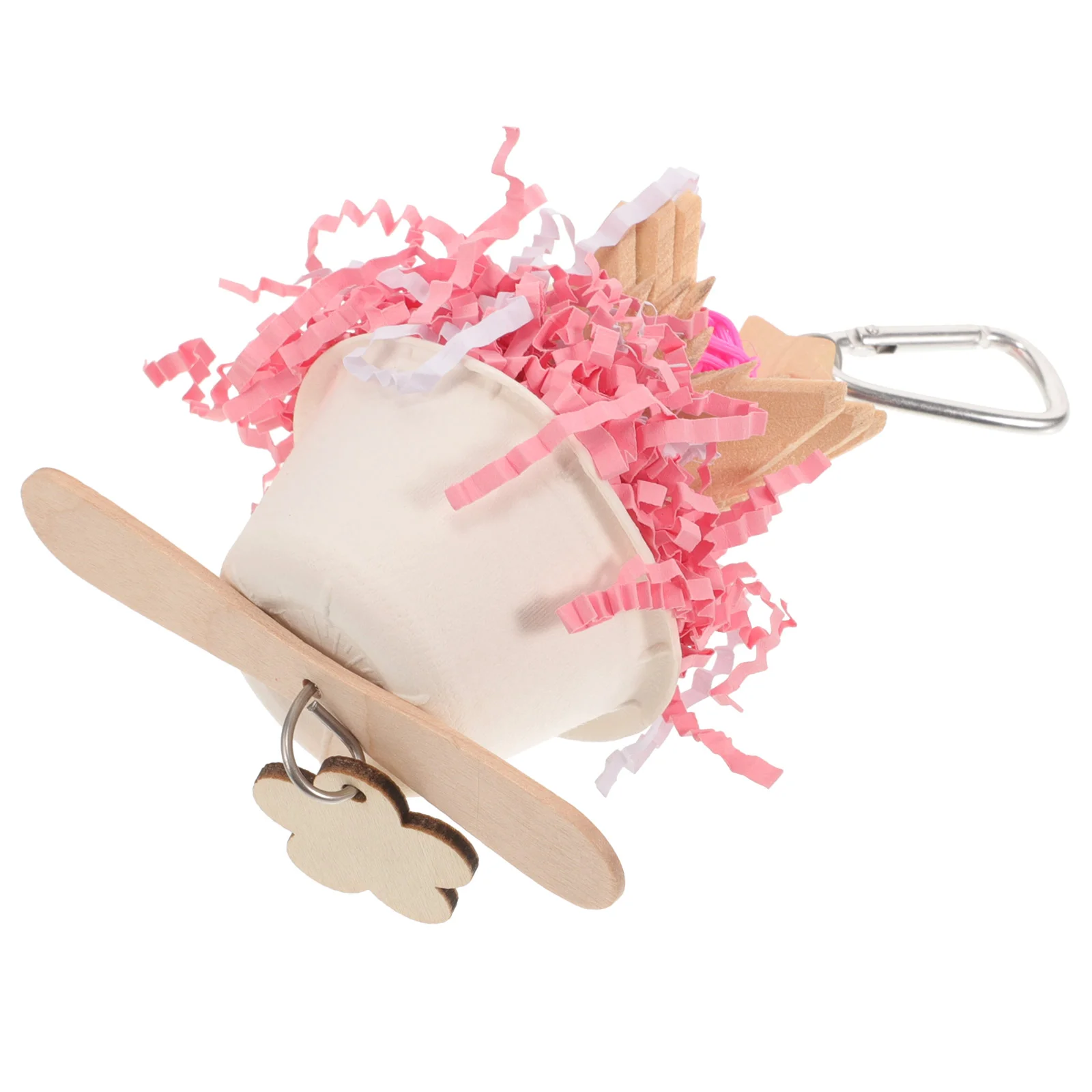 

Parrot Chewing Plaything Hanging Bird Toy Parrot Toy Birdcage Wood Bird Chew Toy