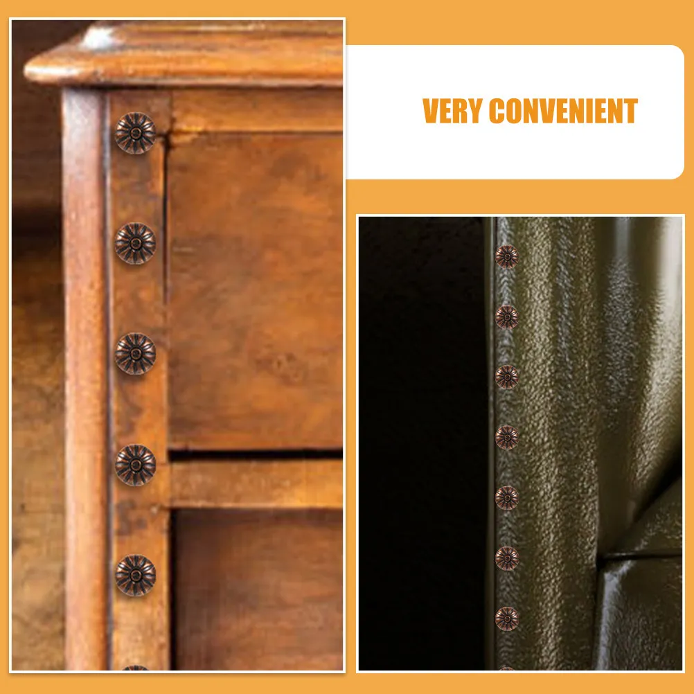 200개 고강도 철제 장식 못, 레트로 장 못, 소파 헤드보드 가구용 장식 못, DIY 프로젝트용