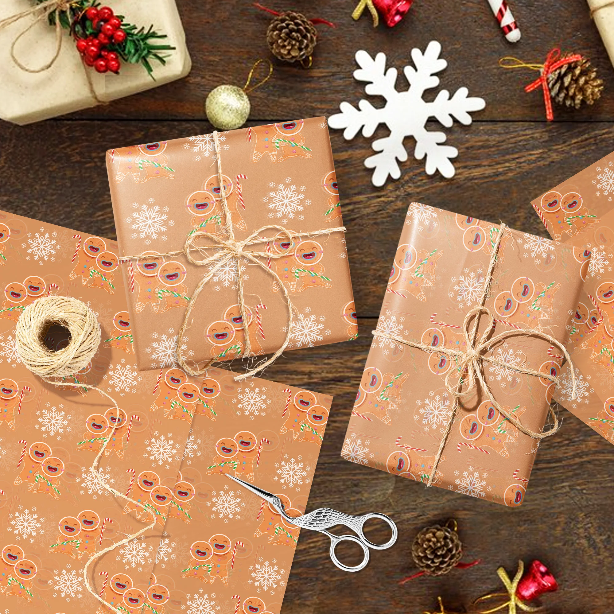 20/50 stücke Weihnachten Seidenpapier Schnee Birne Papier Winter Schneeflocke Geschenkpapier DIY Geschenk Verpackung Für Weihnachten Party liefert – Detail 10