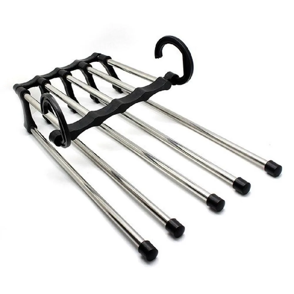Magic Closet Hangers 1pcs Trousers Pants Hanger Multi-Function Retractable Closet 5 In 1 Wholesale 5