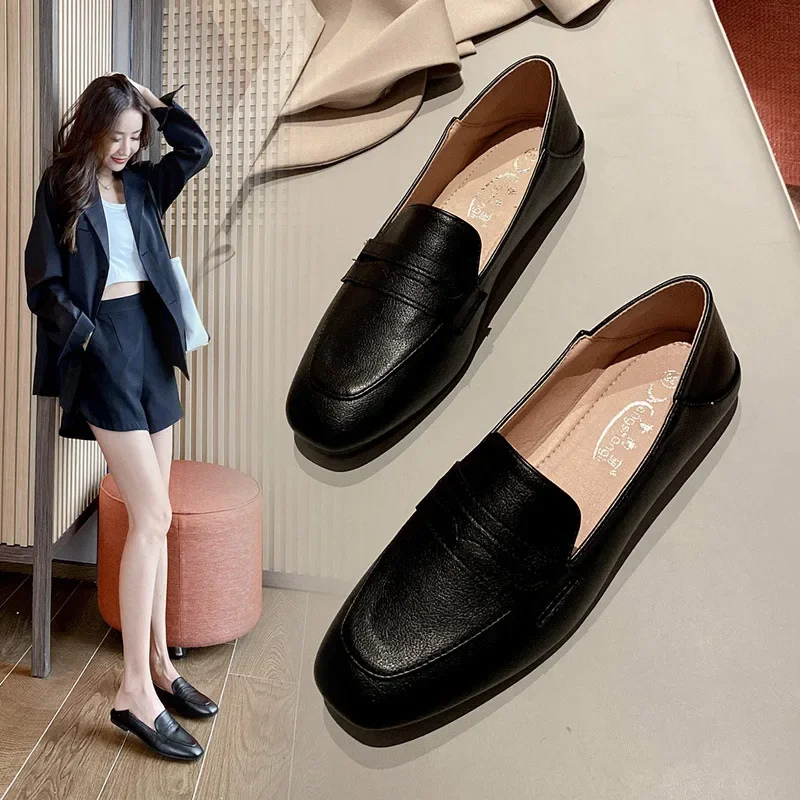 Fashion Women Shoes Loafers Ladies Slip-on Soft Leather Original Design Korean Female Flats Driving Women's Moccasins women shoes