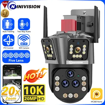10K 20MP Wifi Camera Outdoor urveillance Camera 20X Optical Zoom Five Lens IP Camera Auto Tracking Night Vision IPC360 home Cam 1