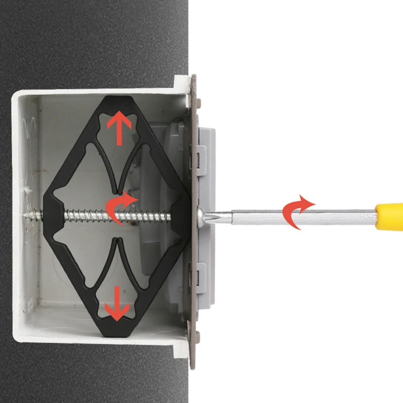 2Pcs 86/118 Cassette Repairer Dark Box Repair Screw Switch Old Socket Box Wall Repair Box Support Rod Electrician Accessories