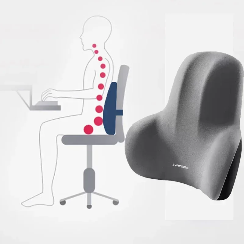Memory Foam Lumbar Support Cushion for Car Office Chair Back Pain Relief