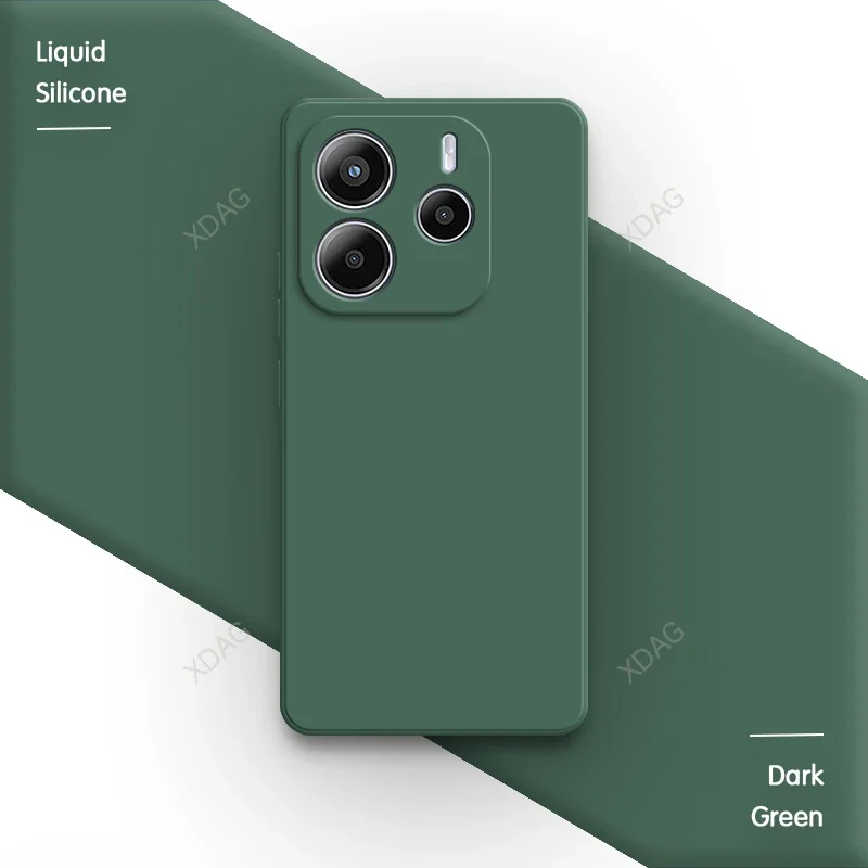 Classic Silicone Soft Phone Case with Lens Protection - Square Design