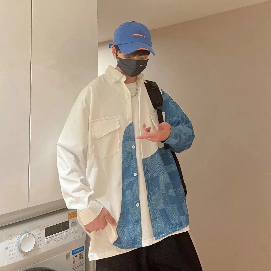 ملابس رجالية موضة 2023 ملابس الشارع الشهير فضفاضة...