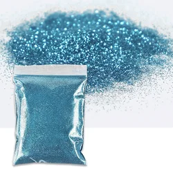 Holographic Laser Extra Fine Glitter Powder for Dazzling Nail Art and DIY Crafts (Light Blue)