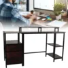 Home Office Computer Desk Industrial Computer Table Vintage Computer Desk with Raised Shelf for Home Office Computer Desk 2