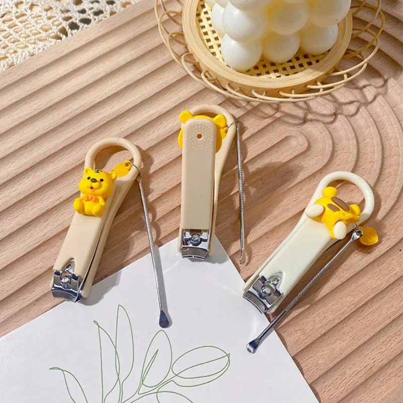 Mini Cute Tiger Nail Clipper Cutter Ear Spoon Household Baby Nail Trimmer Folding Pliers Knife Nails Care Manicure Tool