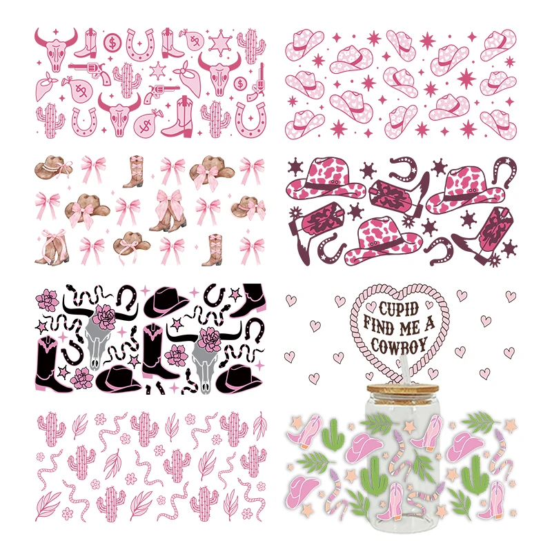 UV DTF Transfer Sticker Cow For The 16oz Libbey Glasses Wraps Bottles Cup Can DIY Waterproof Decals D27760