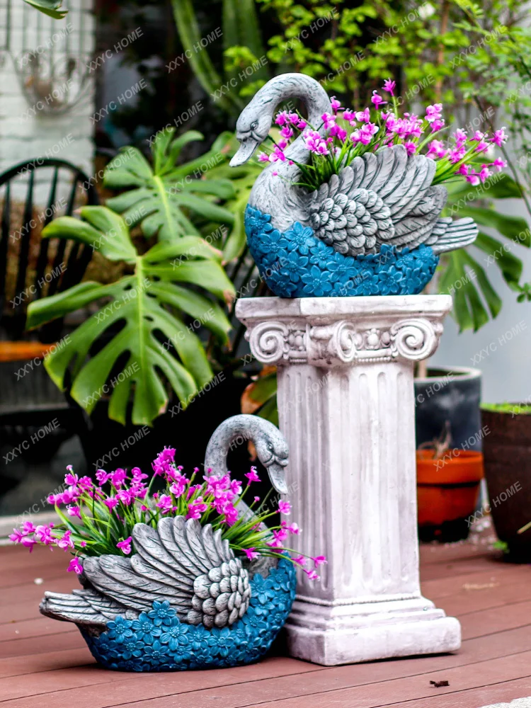 

Duck Flower Pot Terrace Shape Creative Animal Balcony Courtyard Garden Outdoor Decoration