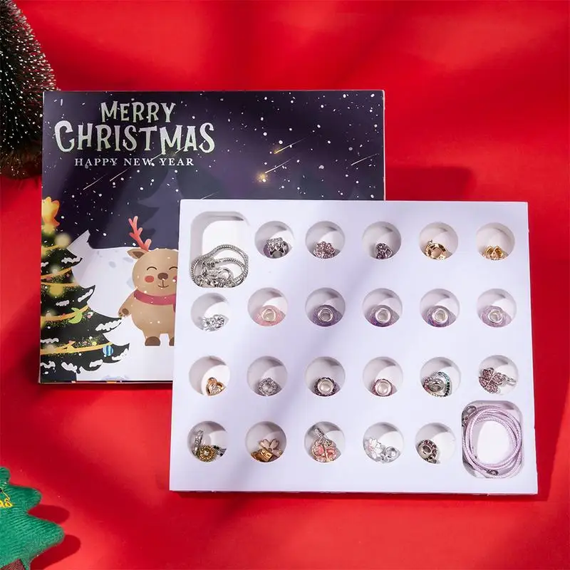 Christmas Advent Calendar 24 Days Crafts Bracelet Making Kit