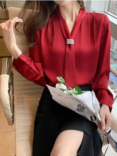 Camisas para mujer, blusas de gasa para mujer, camisas de manga Tops para mujer,