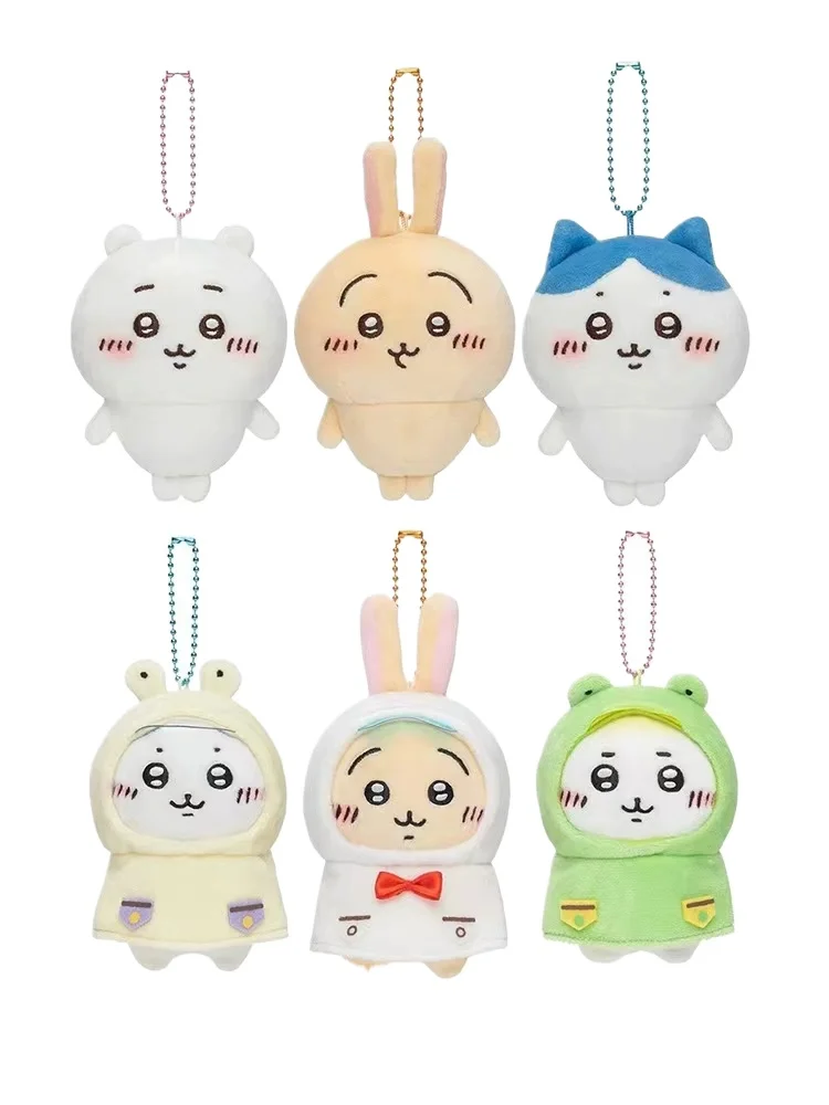 

2024 Kawaii Chiikawa Plush Keychain Hachiware Usagi Anime Pillow Plush Toys Cartoon Backpack Pendant Decoration Gift