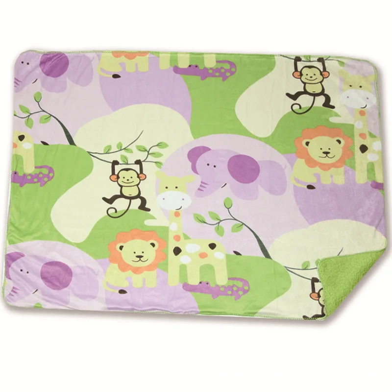 

Cartoon Zoo Animals Newborn Babies Blanket Pet Cat Dog Super Cuddle Soft Plush Kids Blankets Gift Throw 100x75cm