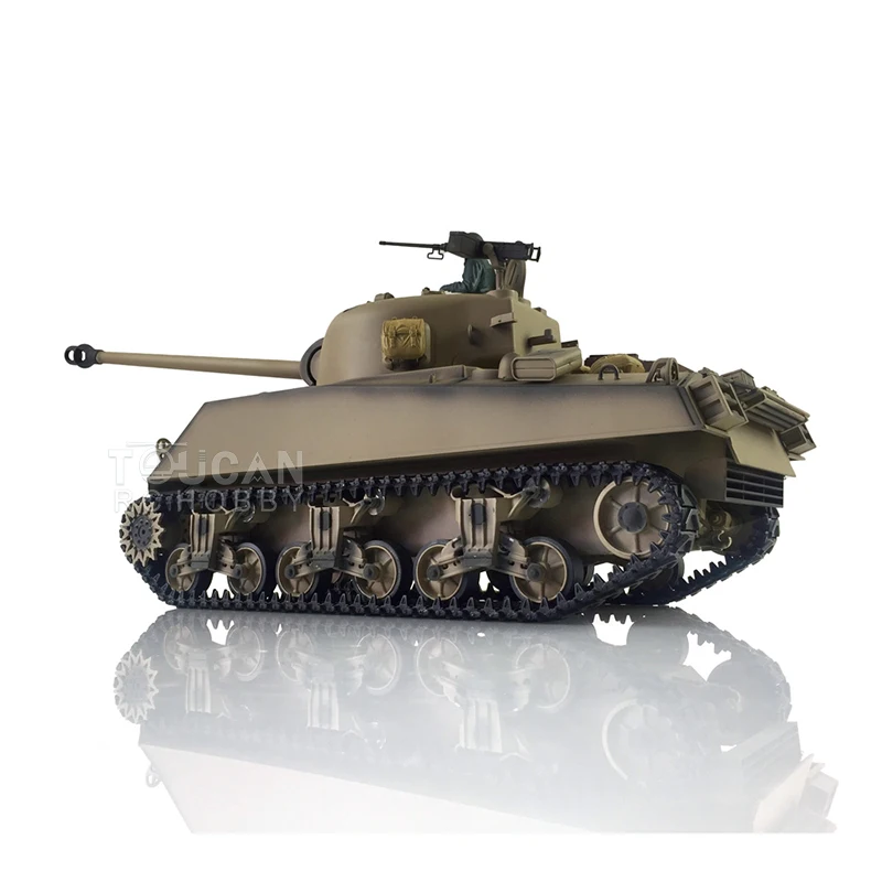 1/16 HENG LONG 7.0 Upgraded M4A3 Sherman RC Tank Toucan 3898 Barrel Recoil 360° Turret Gifts For Boys Adults Toys TH19786-SMT8 2