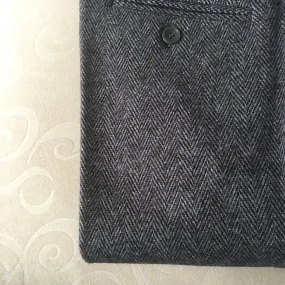 2024 Autumn Winter Large Size Woolen Men Business Dress Pants Casual Slim Wedding Suit Pant Office Social Trousers Pantalon F203