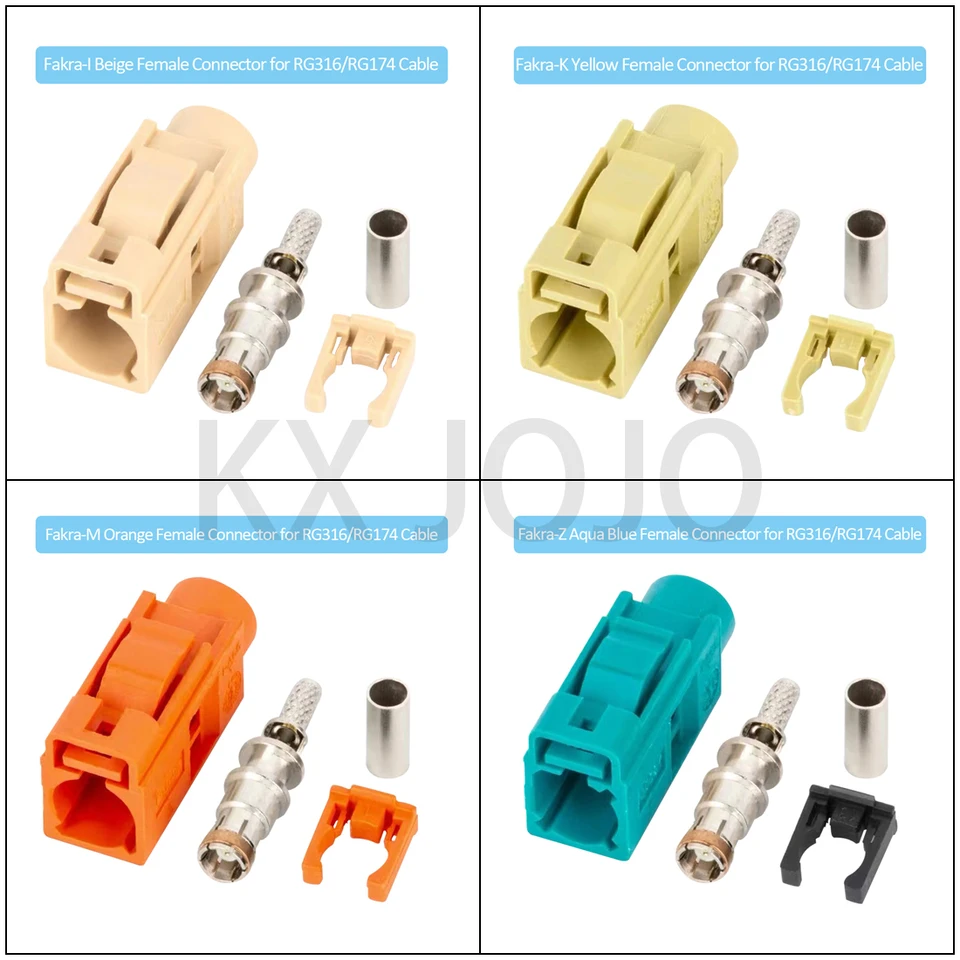Connettori Fakra B Maschio Bianchi 5 Pezzi – Per Cavi RG316 RG174 LMR100