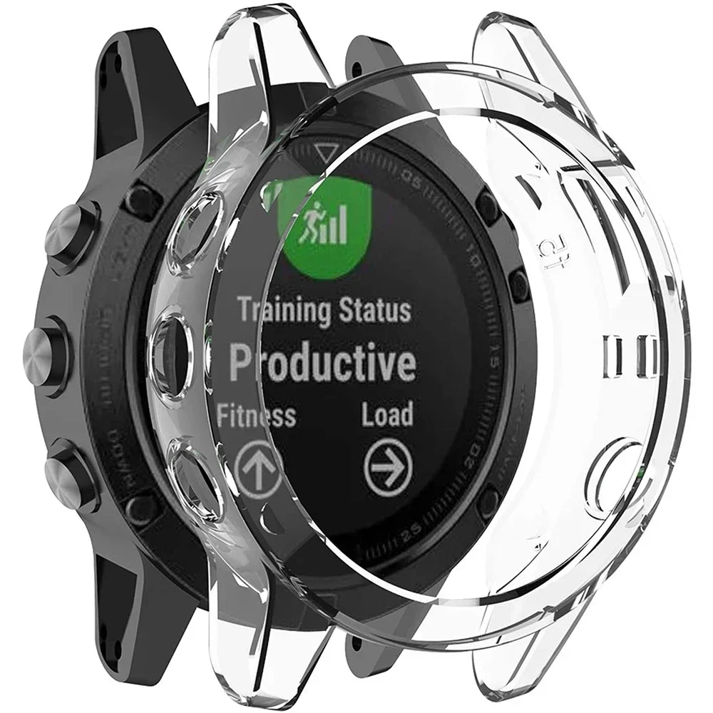 Transparent TPU Protective Smart Watch Case and Silicone Bumper Cover