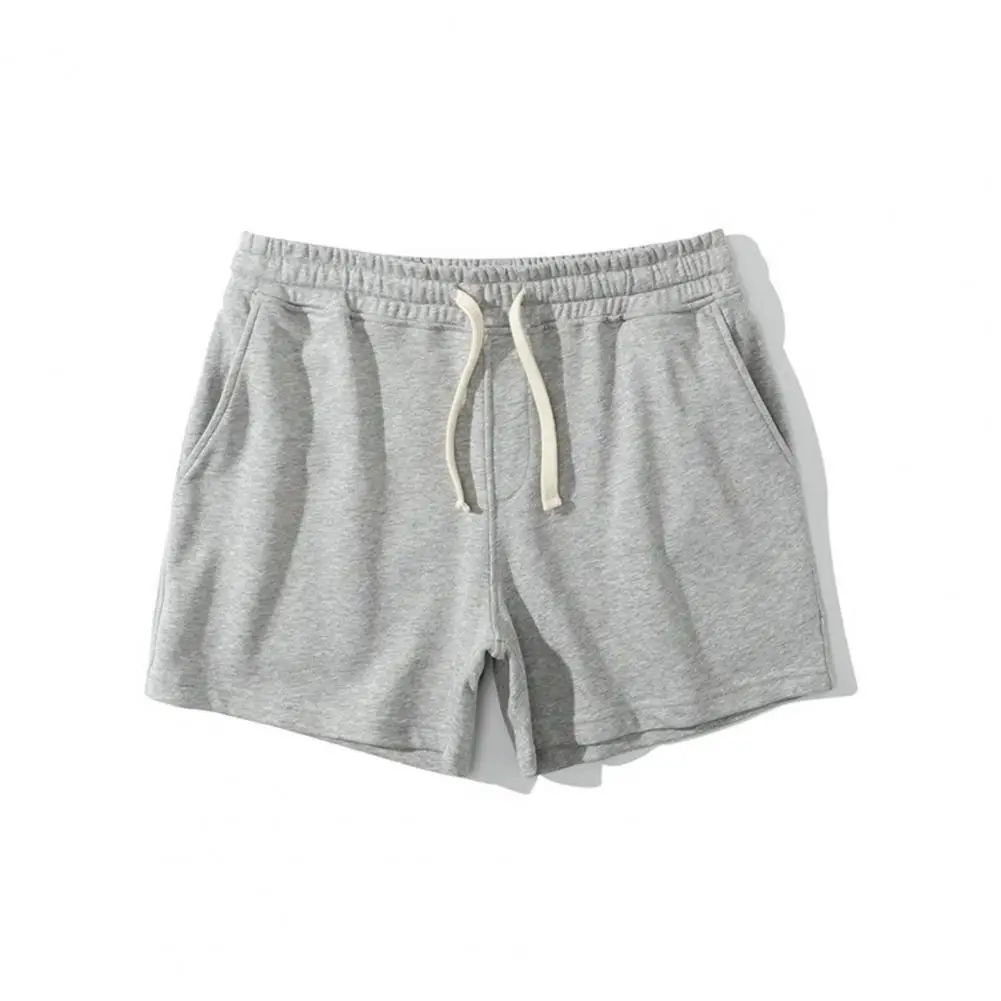 Description Picture 6 of itemSummer Men Sport Shorts Above Knee Length Loose Drawstring Elastic Waist Side Pockets Deep Crotch Loose Soft Casual Jogging Gym