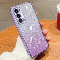Luxury Glitter Plating Clear Case Cover for Moto G10 Power (Purple)