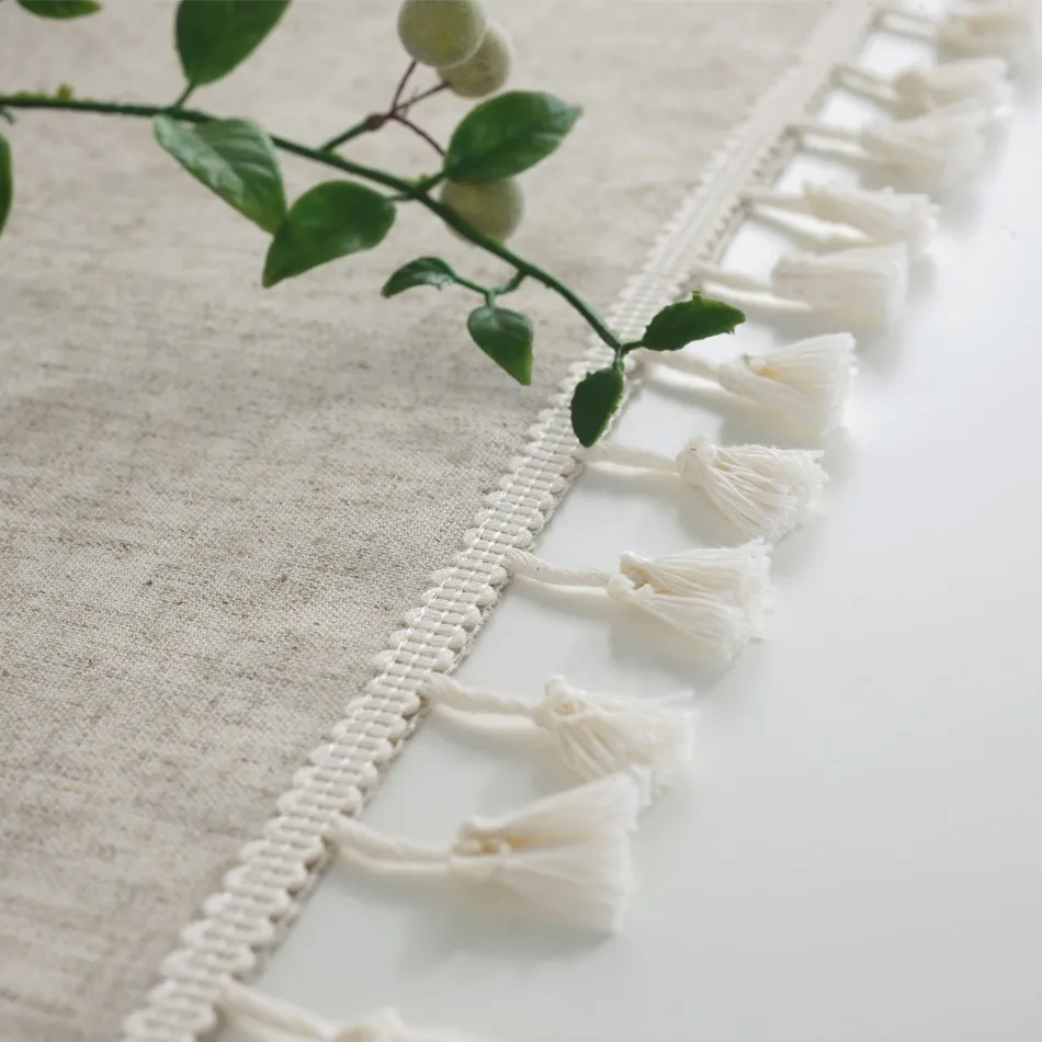 Linen Rectangular Tablecloth Coffee for Living Room Table Cover Mat Furniture Home Decorative