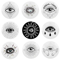 Star Eye Decorative Art Plates High-End Evil Eye Painting Wall Plate Ceramic Display Art Plate Home Restaurant Decoration 1