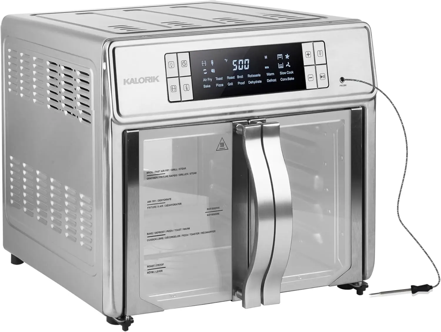 26-Quart Air Fryer Oven w/Digital Controls Easy-View Door and 14 Cooking Presets, 1700-Watts, Stainless Steel