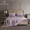 DISANGNI 22 Momme 100% Mulberry Silk Bedding Set - 4-Piece Luxury (2 Pillowcases, 1 Fitted Sheet, 1 Flat Sheet) - 6A Grade Natur 4