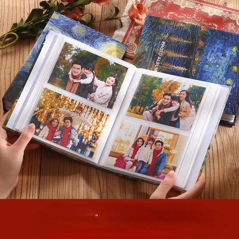삽입 유화 대용량 가족 사진 앨범, 커플 기념 앨범, 200 사진,  성장 앨범, 7 인치