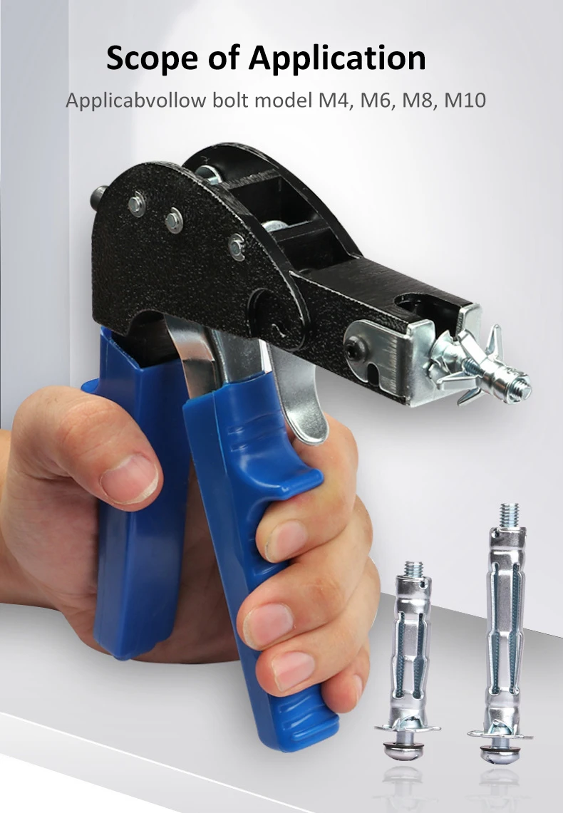 72PCS Wall Anchor Setting Tool Heavy Duty Hollow Wall Anchor Tool with 4 Sizes Bolts Hollow Drive Screw Kit