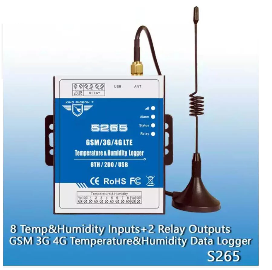 GSM/3G/4G Data Logger IoT Gateway with 8ChannelTemp&Humidity Monitoring