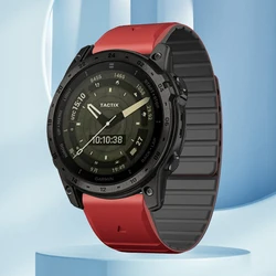 Magnetic Silicone QuickFit Strap - Adjustable 22/26mm Bracelet - Fenix 8 51mm (RB)