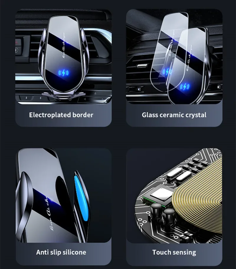 30W Car Wireless Charging Auto Wireless Charger Stand For iPhone 15 14 13 Samsung Xiaomi Air Vent Stand Car Phone Holder Mount