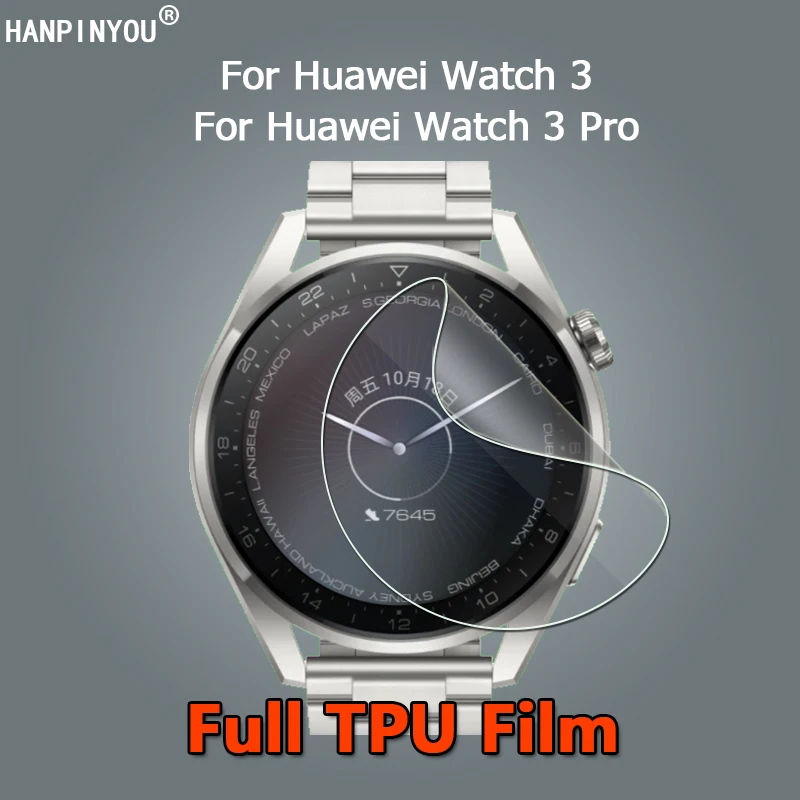 Per Huawei Watch 3 / Pro New Smart Watch Ultra Slim Clear Full Cover Soft Tpu Hydrogel Film Screen Protector-Non Vetro Temperato