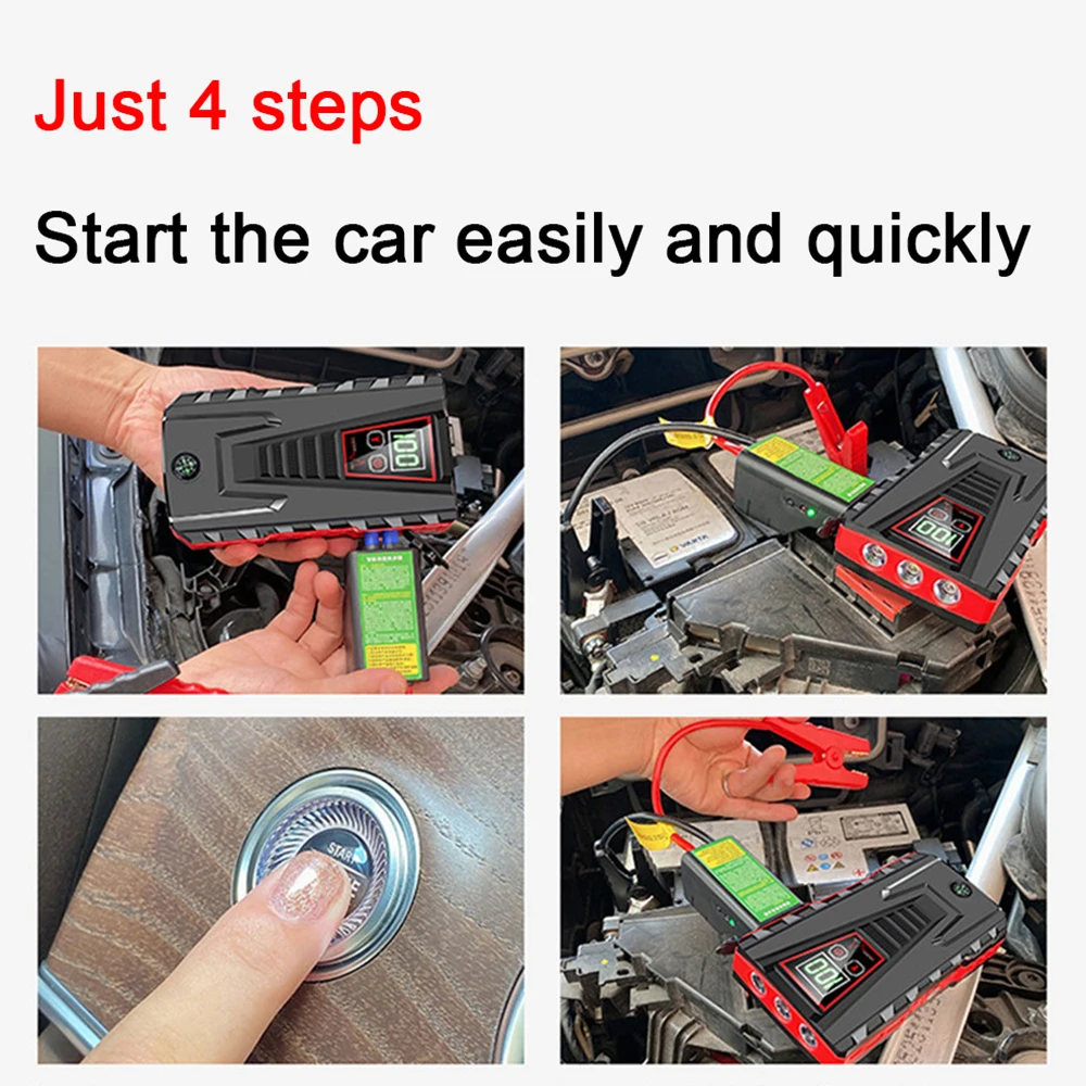 Car Jump Starter 1200A Peak 32000mAh Auto Battery Booster Bank