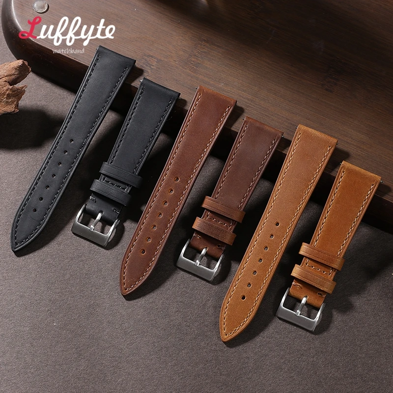 Vintage Brown Leather Watch Strap | Unisex Replacement Band