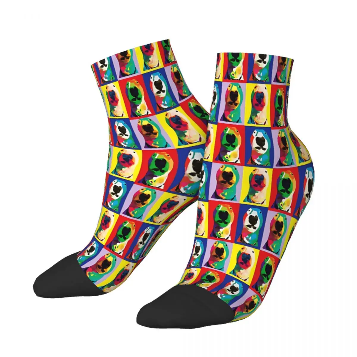 

PupperNelson Pop Art Ankle Socks Male Mens Women Autumn Stockings Printed