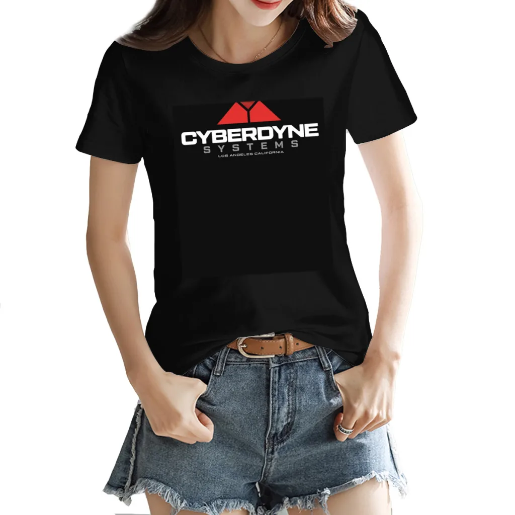 

Женская хлопковая футболка с коротким рукавом Cyberdyne Systems, брендовая свободная футболка, Роскошный дизайнерский Топ, Летняя распродажа 2024 года