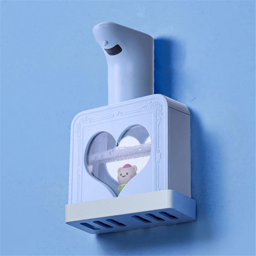 Automatic Foam Dispenser Touchless Sensor Smart Liquid Soap Dispenser Wall-mounted/Desktop Cute Washing Hand Machine for Kids 3
