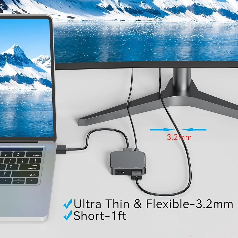 Ultra Thin OD3.2mm Slim Portable 4K 18Gbps High-Speed HD Video Cable