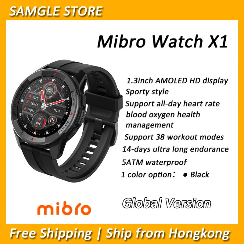 

Смарт-часы Mibro X1 мужские с AMOLED-экраном, водостойкие до 5 АТМ, Время работы батареи 60 дней, Bluetooth 24/7, мониторинг здоровья, OTA